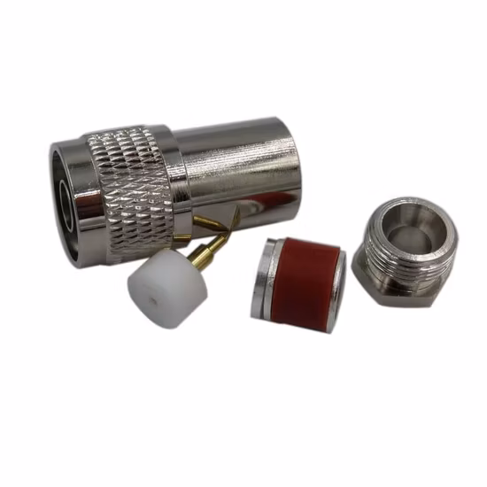 Conector de abrazadera macho tipo N coaxial RF para 5D