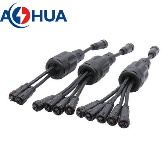 La entrada de Aohua 1 a N hace salir el tipo conector 2 del PVC Y del divisor del cable IP65 2 3 4 Pin