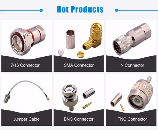 Conector de abrazadera macho tipo N Coaxial RF de cable impermeable de 50 ohmios para cable LMR300