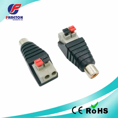 Conector hembra RCA de tipo rápido para cámara CCTV